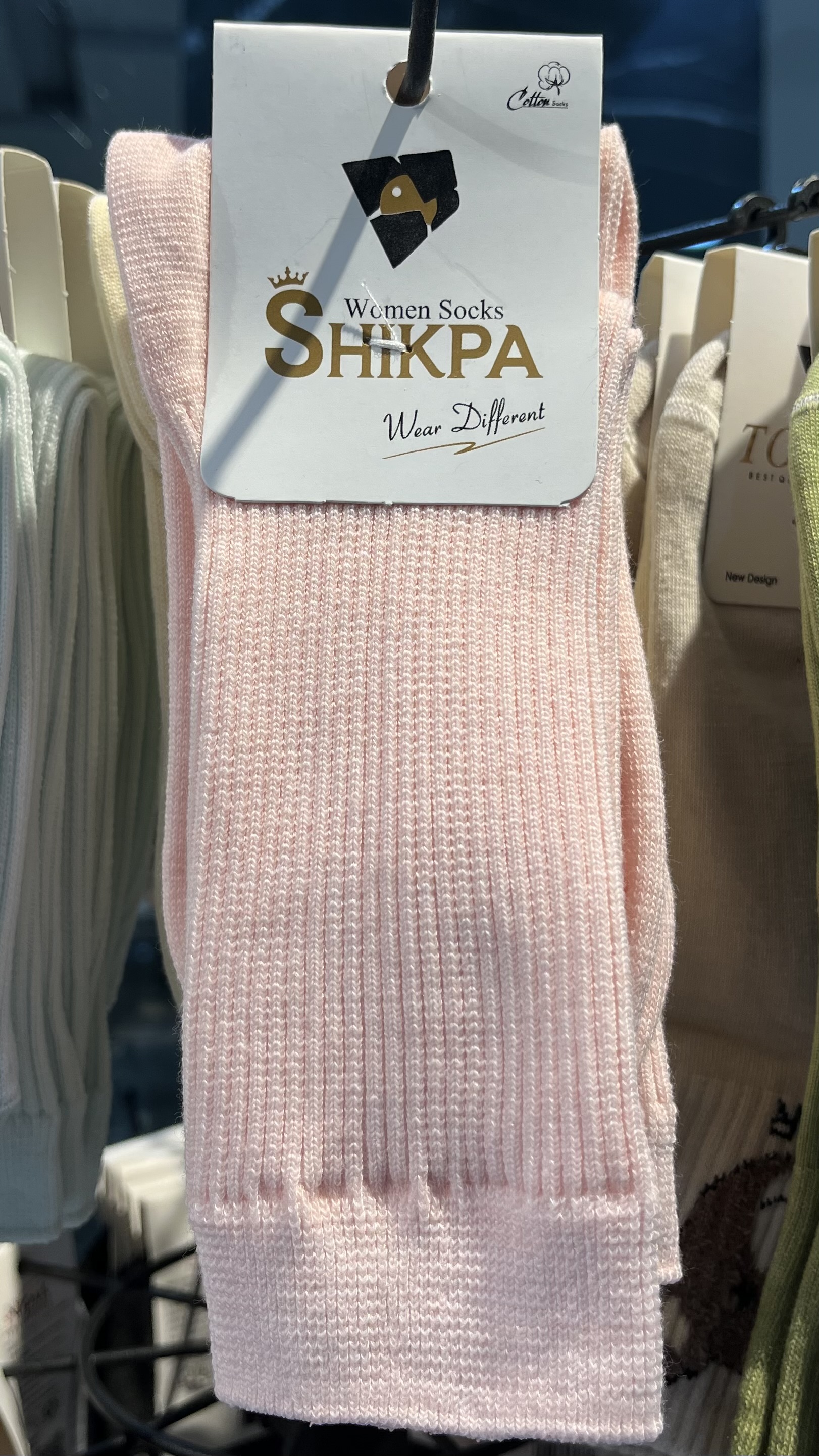 جوراب ساق بلند ساده رنگ پاستیلی