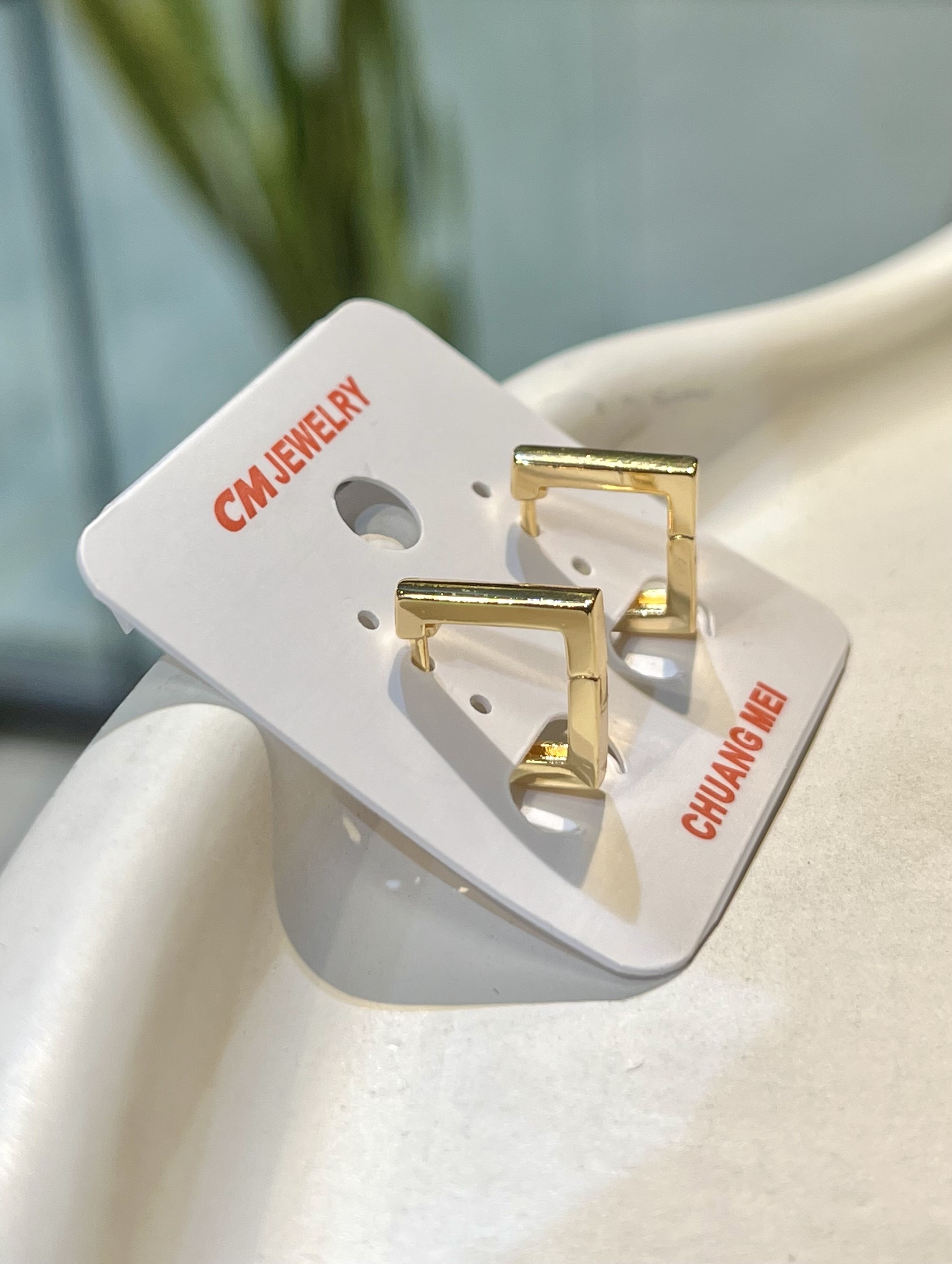 گوشواره استیل مربعی زنانه