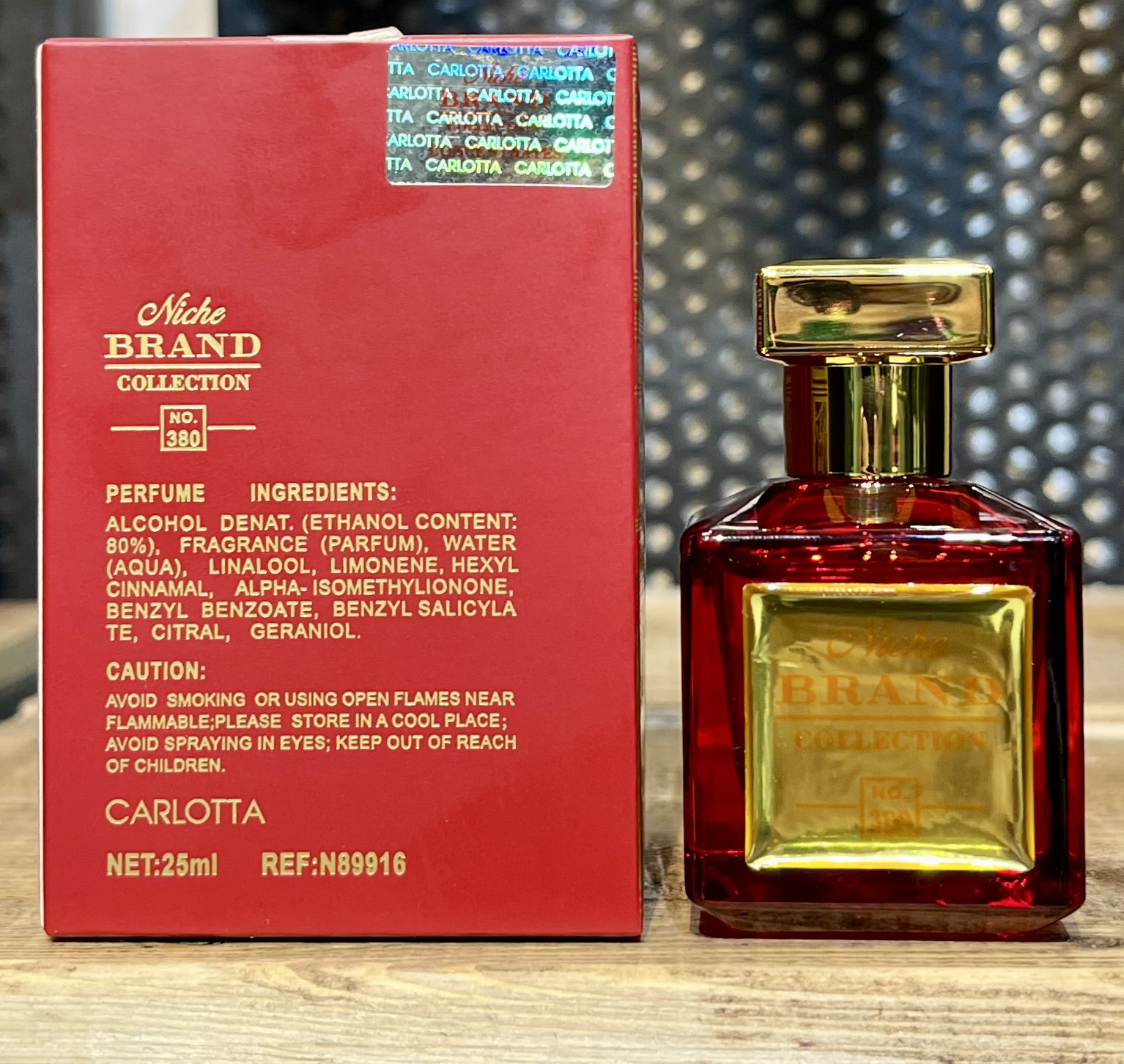 ادکلن یونیسکس باکارات رژ قرمز Niche Brand Collection کد 380 حجم ۲۵ میل